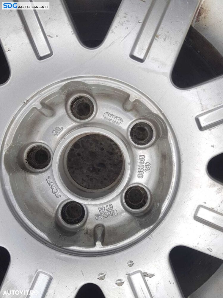 Set 4 Jante Roti Aliaj 5x112 195 65 R15 7JX15H2 ET45 VW Golf 6 2008 - 2014 Cod 4B0601025B - 6