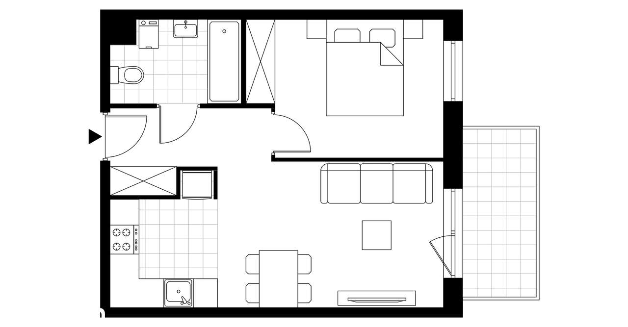 2-pokojowe mieszkanie 40m2 + balkon Bez Prowizji - Pełny obrazek: 2/14