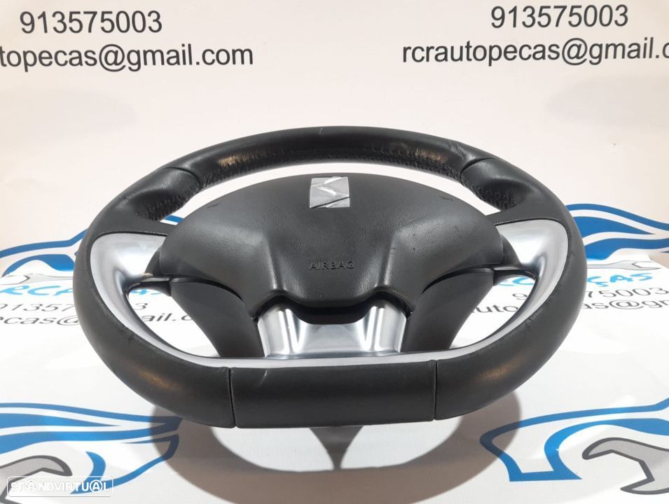 VOLANTE GUIADOR COMPLETO CITROEN DS3 DS 3 PELE AIRBAG - 5