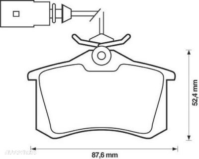 Placute frana spate Audi A4 (8ec, B7), 11.2004-06.2008, marca SRLine S70-1057 - 1