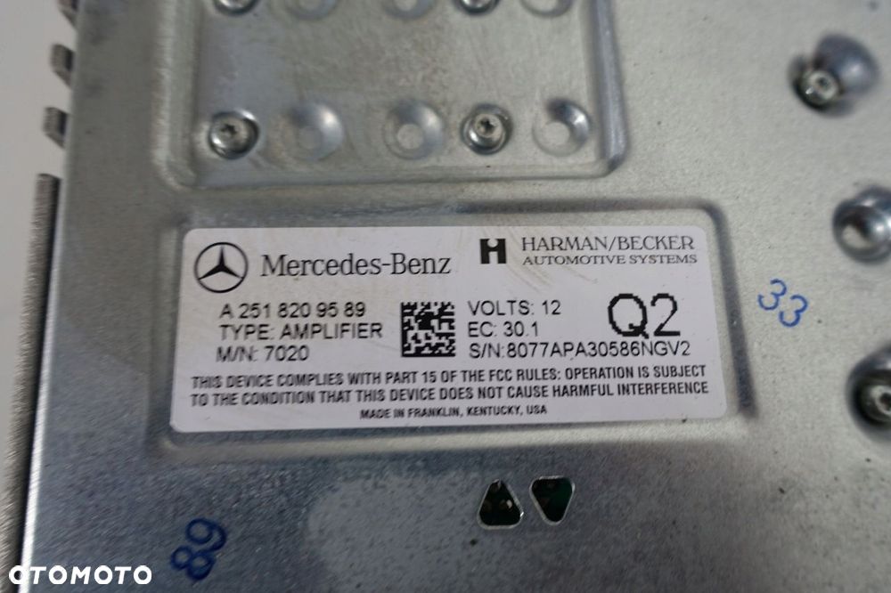 Mercedes w164 ML GL X164 w251 wzmacniacz Harman 2518209589 Sprawdzony - 2