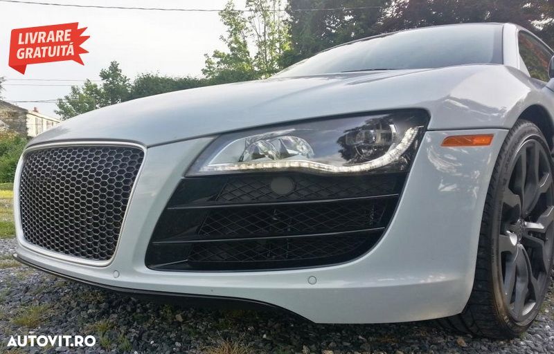 Grila centrala Audi R8 (2007-2012) Negru lucios- livrare gratuita - 8