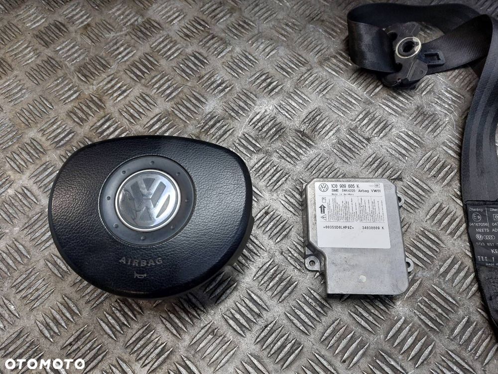 ZESTAW AIRBAG KOKPIT DESKA PASY PODUSZKI MODUŁ POLO IV 3D 6Q4857705J - 4