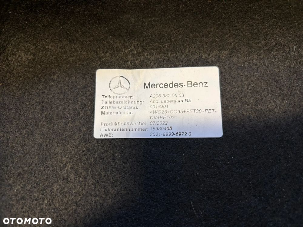 Mercedes C Klasa W206 wygłuszenie silnika maski A2066820603 - 3