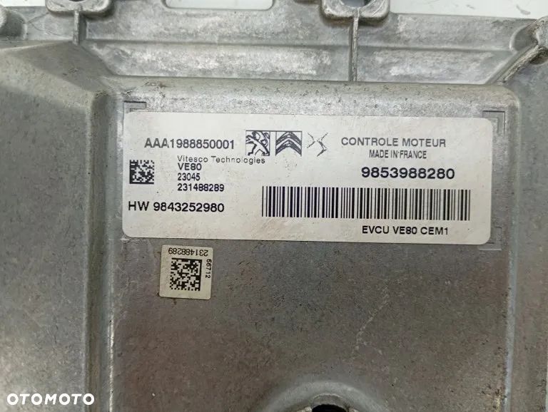 sterownik silnika komputer scudo iii jumpy e-traveller expert iii vivaro-e c 2023r 9853988280 - 2