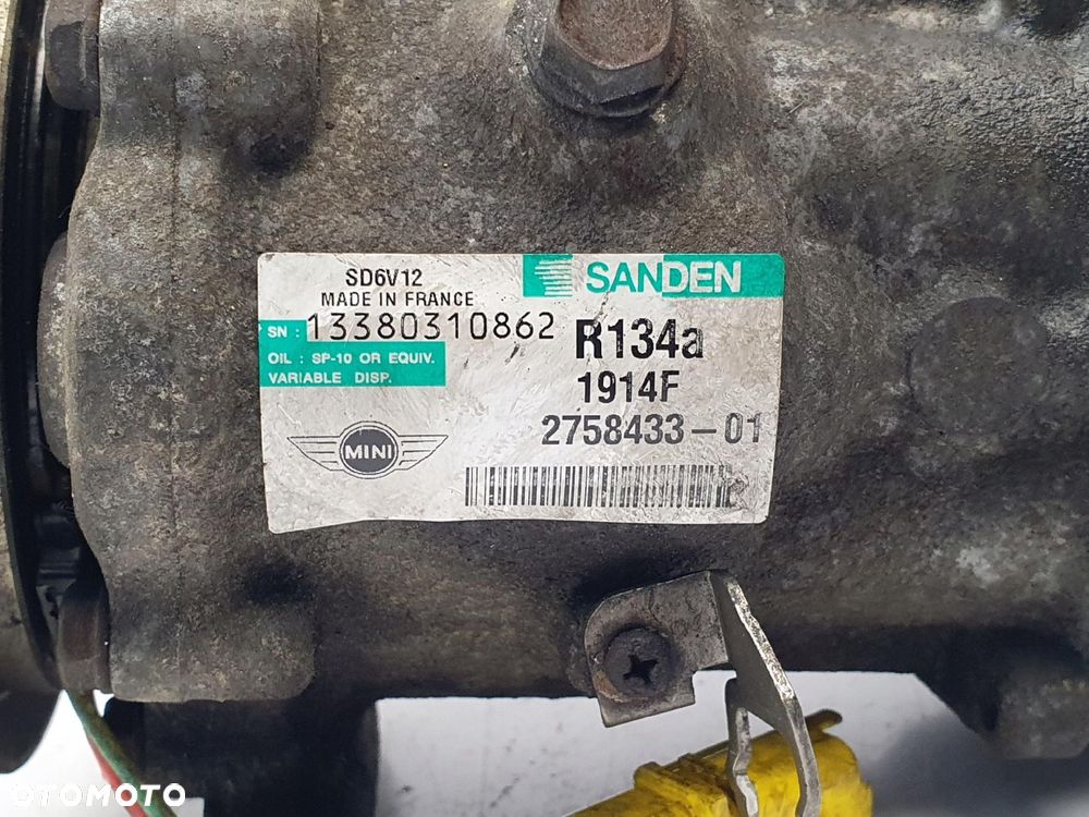 SPRĘŻARKA KLIMATYZACJI Mini Cooper R56 1.6 D HDI kompresor 2758433 - 2