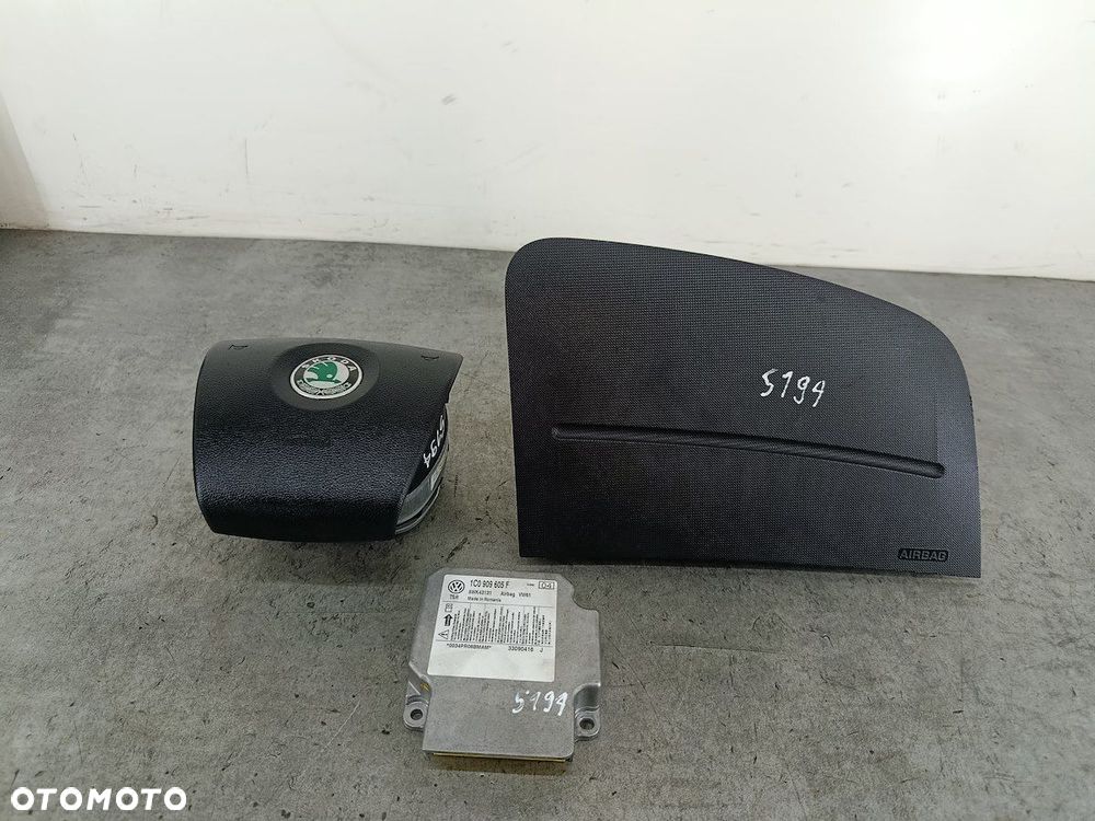 ZESTAW PODUSZEK AIRBAG, PASY PRZÓD, SENSOR SKODA FABIA II  5J0880201B TRW - 1