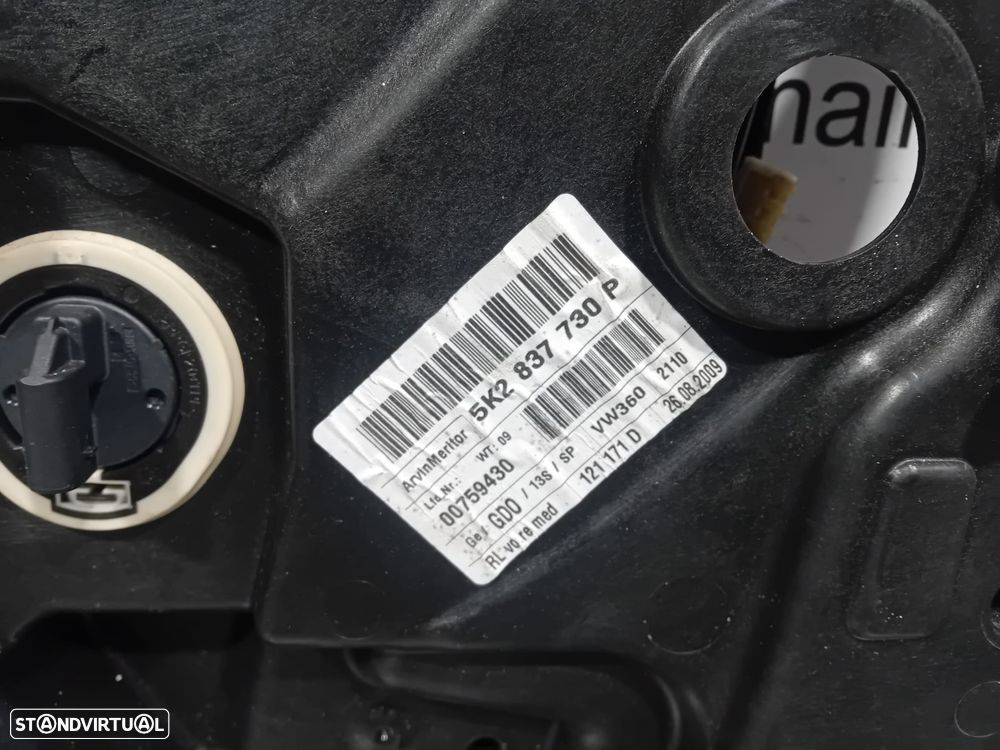 Elevador Vidro Porta Frente Direito VW Golf 6 VI 5K2837730P Original - 4