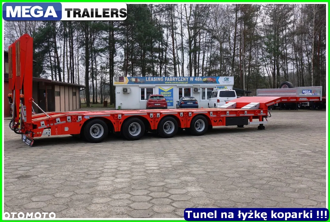 Mega Nisko podłoga 4 osie,  dł. 9,50 m, TUNEL na RAMIĘ KOPARKI !!! - 15