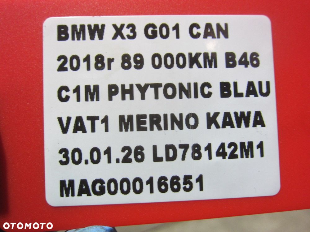 BMW X3 G01 B46 X4 G02 31508487445 8487445 MOST PRZEDNI DYFER PRZÓD 3.38 - 10