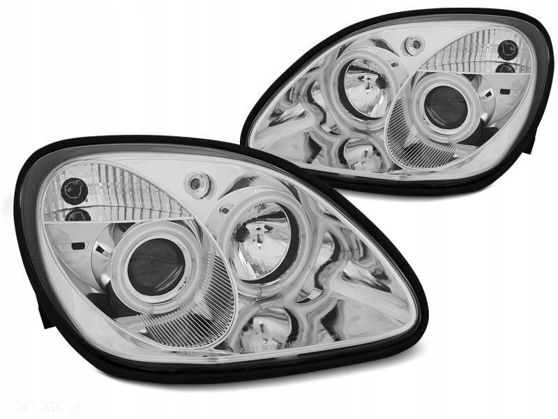 Reflektor Lampy kpl Ringi Angel Eyes Led CCFL Tuning Mercedes Slk r 170 - 1