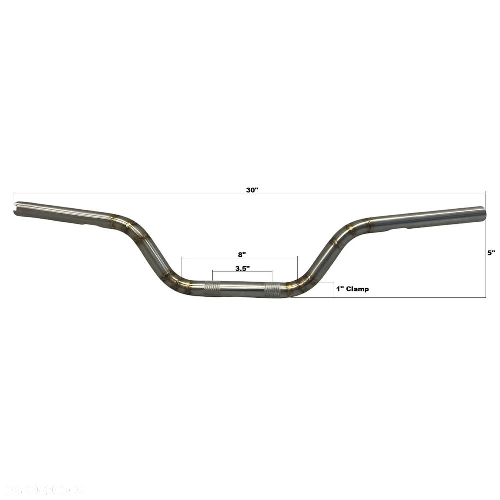 Kierownica Harley ze stali nierdzewnej 1″ - 2