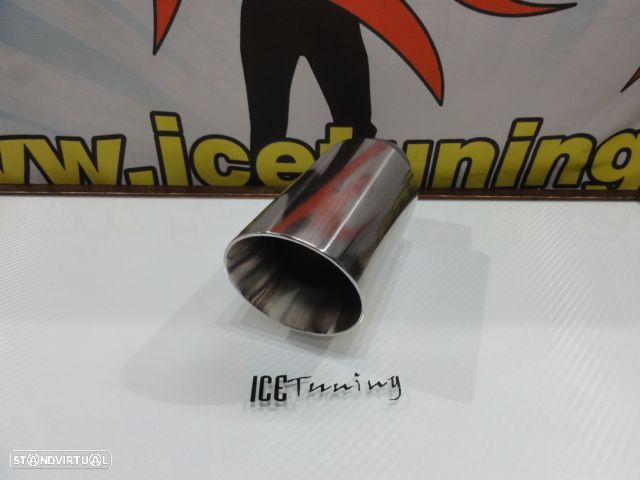 Ponteiras De Escape Redonda 88mm X 195MM 100% Inox - 1
