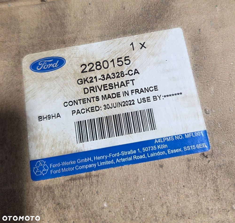 PÓŁOŚ LEWA PRZÓD AUTOMAT FORD TOURNEO CUSTOM 2.0 EcoBlue GK21-3A328-CA NOWA - 8