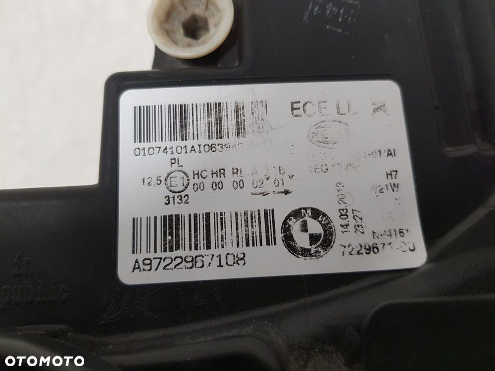 BMW 1 F20 F21 11-15 LAMPA LEWA REFLEKTOR LEWY ZWYKŁA 7229671 PUSZKA - 8