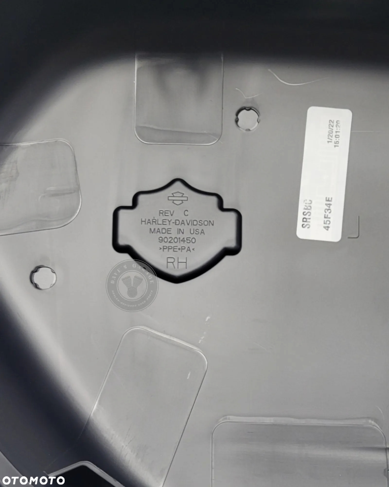 Kufer pokrywa prawa Harley Davidson Softail Milwaukee 90201450 - 5