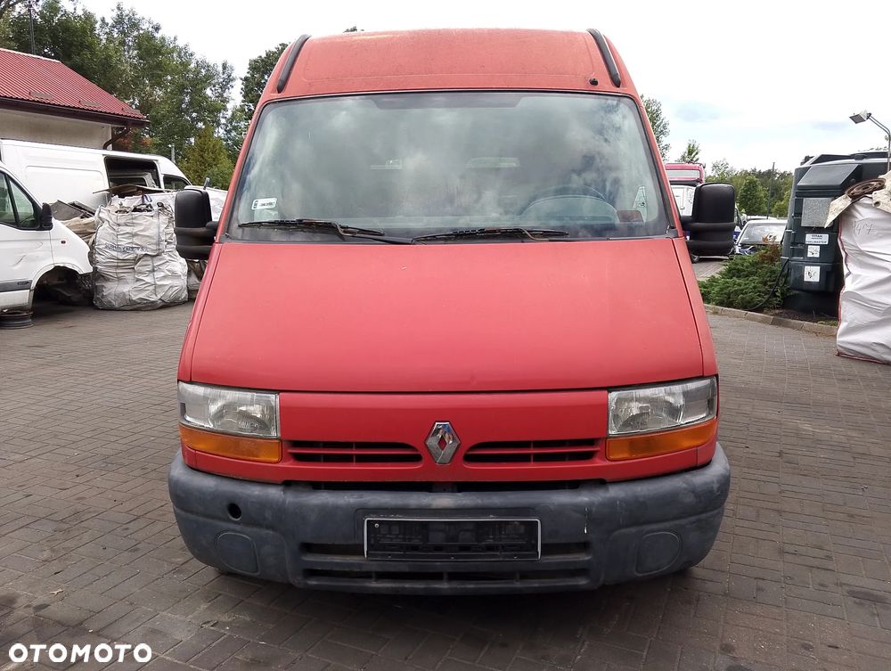 KOMPLETNY PRZÓD Renault Master II (Przed Lift) (97-03r.) 719,  0719 kolor lakier Czerwony Europa MASKA ZDERZAK ATRAPA GRILLA GRILL BŁOTNIKI LAMPY PAS PRZEDNI BELKA CHŁODNICE WZMOCNIENIE CZOŁOWE do założenia bez malowania. - 1