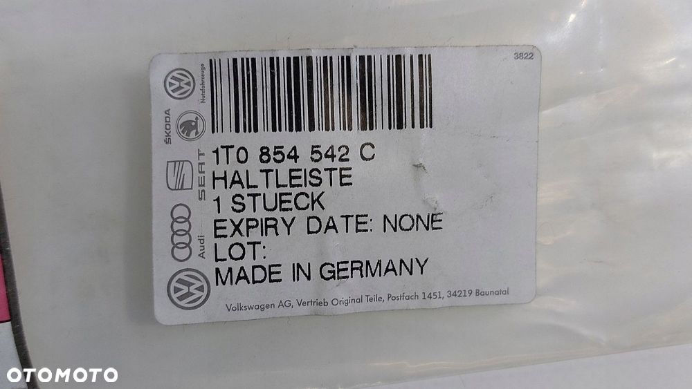 listwa mocująca szyby przód prawy vw touran i 1t0854542c - 3