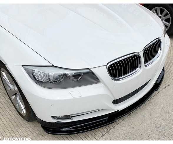 Lip Prelungire Bara Fata Cu Splitere BMW E90 Facelift cu Bara Normala - 2