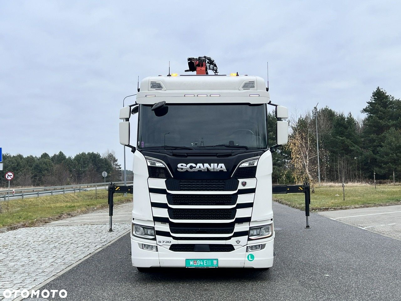 Scania s730 zestaw z przyczepa 2017/18 v8 palfinger dźwig z hds 6x2/4 - 20
