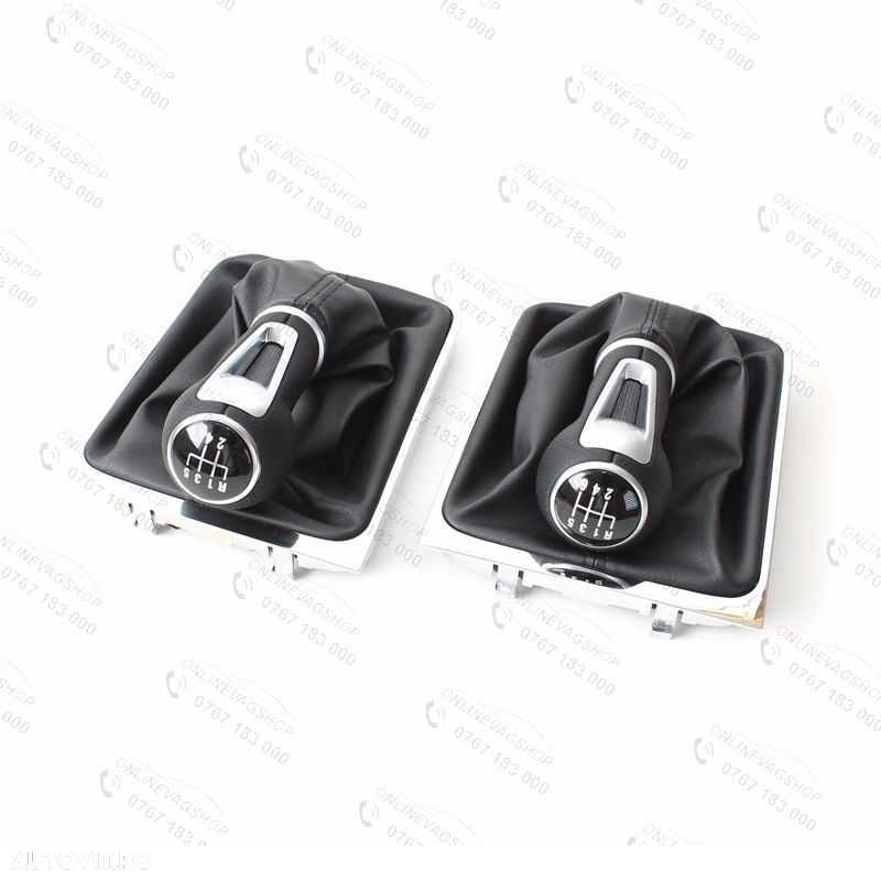 Nuca piele Passat B6,CC,3C,B7 cu 5 sau 6 viteze cu manson schimbator - 3