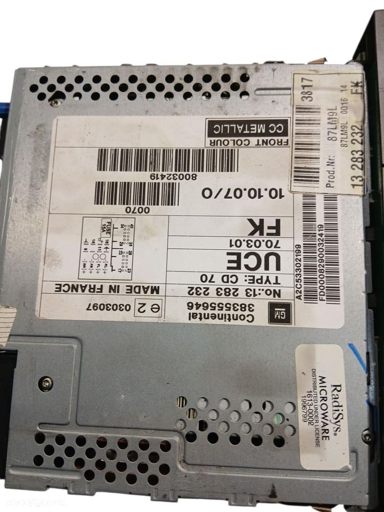 radio cd nawigacja wyświetlacz kratki opel vectra c 13283232 - 3
