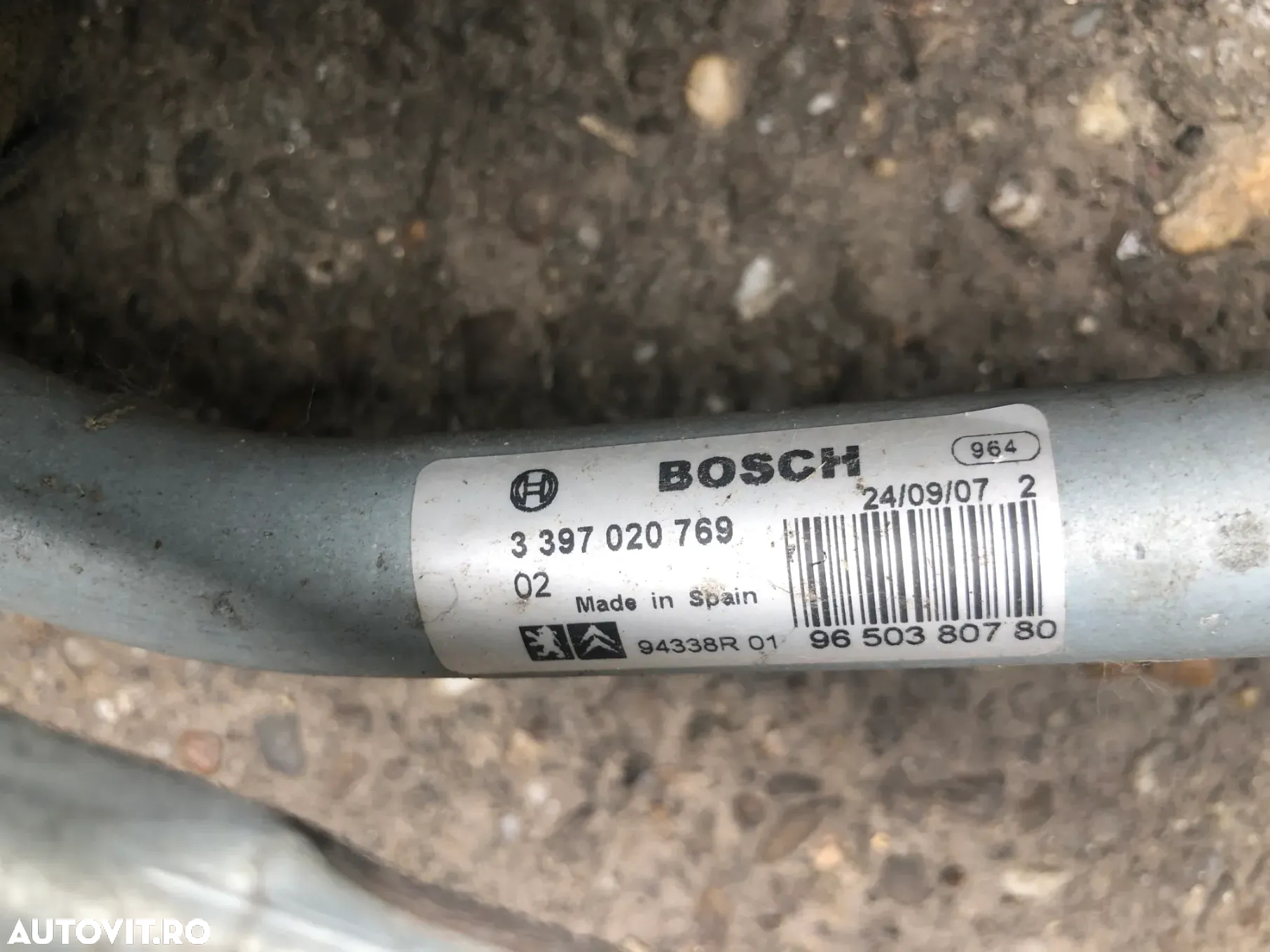 Ansamblu stergatoare cu motoras Peugeot 207 2008 - 4
