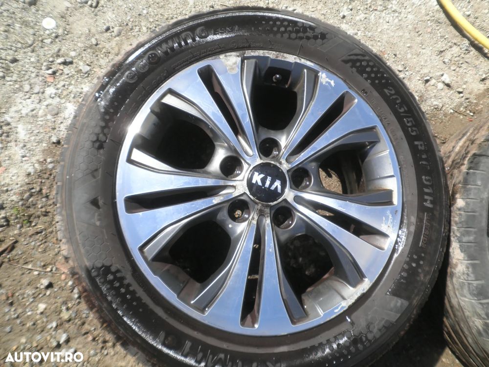 Jante 16" cu anvelope 205/55/R16 Kia Venga 6J ET51 52910-1P650 - 2