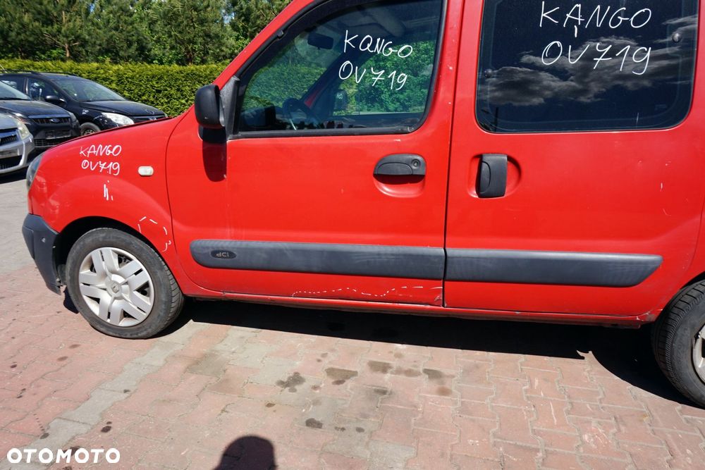 DRZWI PRZEDNIE LEWE KANGOO I PH2 LIFT OV719  CZERWONY RENAULT 2003-2008 - 2