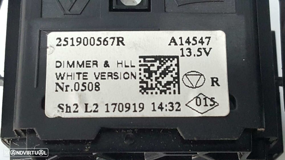 CONTROLE DE AJUSTE DE LUZES RENAULT CLIO IV AUTHENTIQUE - 3