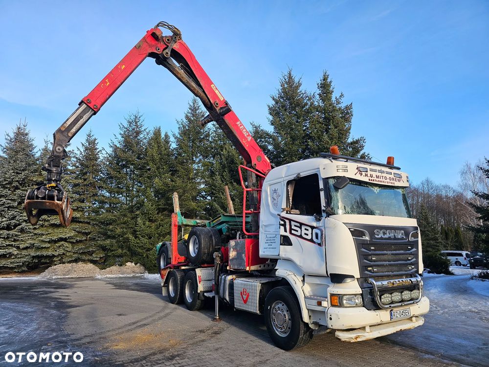 Scania R580 6x4 V8 + KESLA + WÓZEK DOLL CAŁY ZESTAW - 6