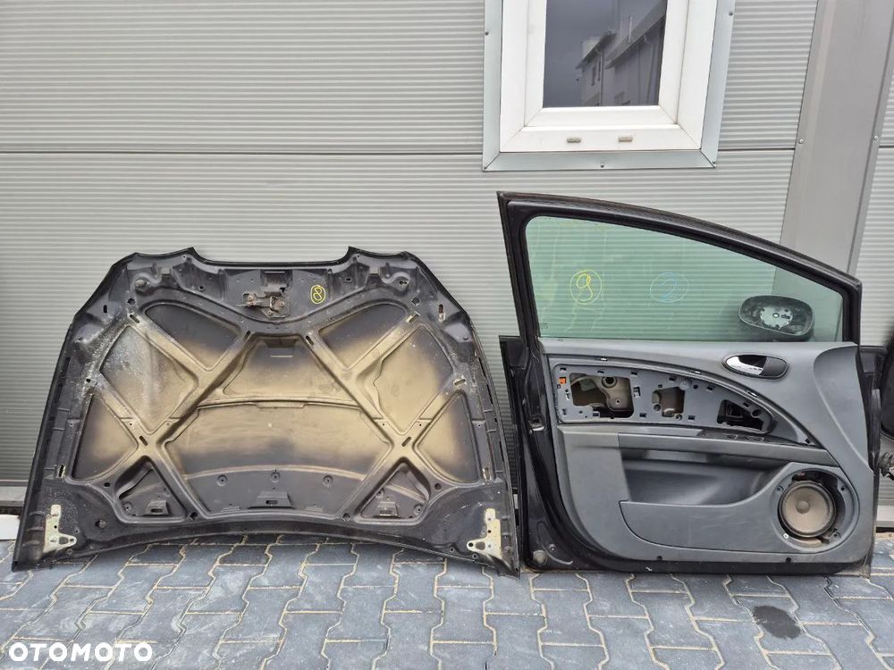 SEAT LEON II DRZWI / KLAPA / BŁOTNIK / ZDERZAK 05-12r CZARNY / SREBRNY - 34