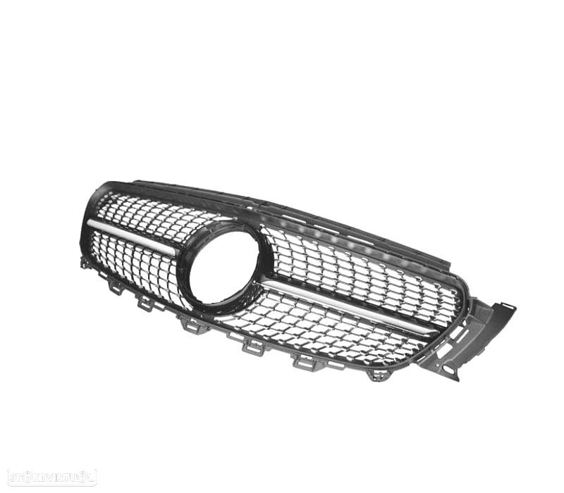 GRELHA FRONTAL MERCEDES CLASE E W213 17-20 LOOK AMG DIAMOND PRETO - 3