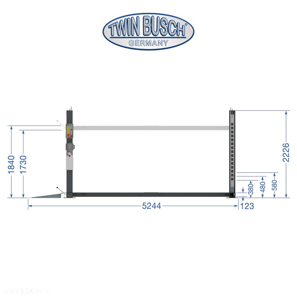 Podnośnik parkingowy 4-kolumnowy TW 436-P PODWÓJNY - 4
