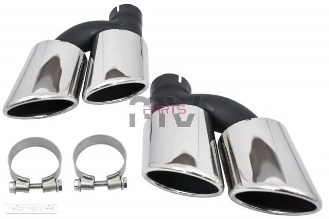 Difusor com Ponteiras Audi A4 B8.5 (2012 a 2015) Look S4 - 3