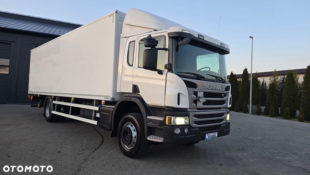Scania P320 Euro 6 21 palet kontener super stan niski przebieg! kurierka rama do zabudowy laweta - 1