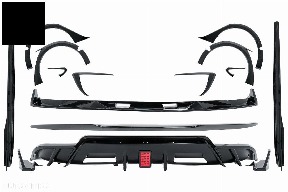 Pachet Exterior Complet de Extensii Tesla Model 3 (2017-2022) Prelungire Bara Fata- livrare gratuita - 1