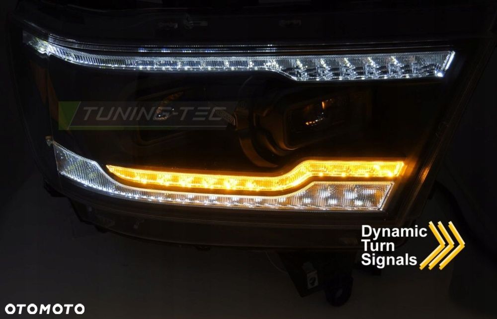 Reflektory Lampy kpl FullLED Soczewki Czarne Black Dodge Ram V 5 1500 19-24 - 6