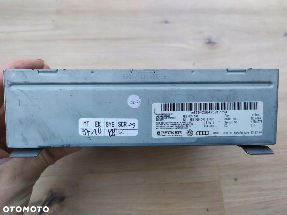 AUDI A8 D3 MODUŁ RADIA TUNER 4E0035541 SPRAWNY - 3