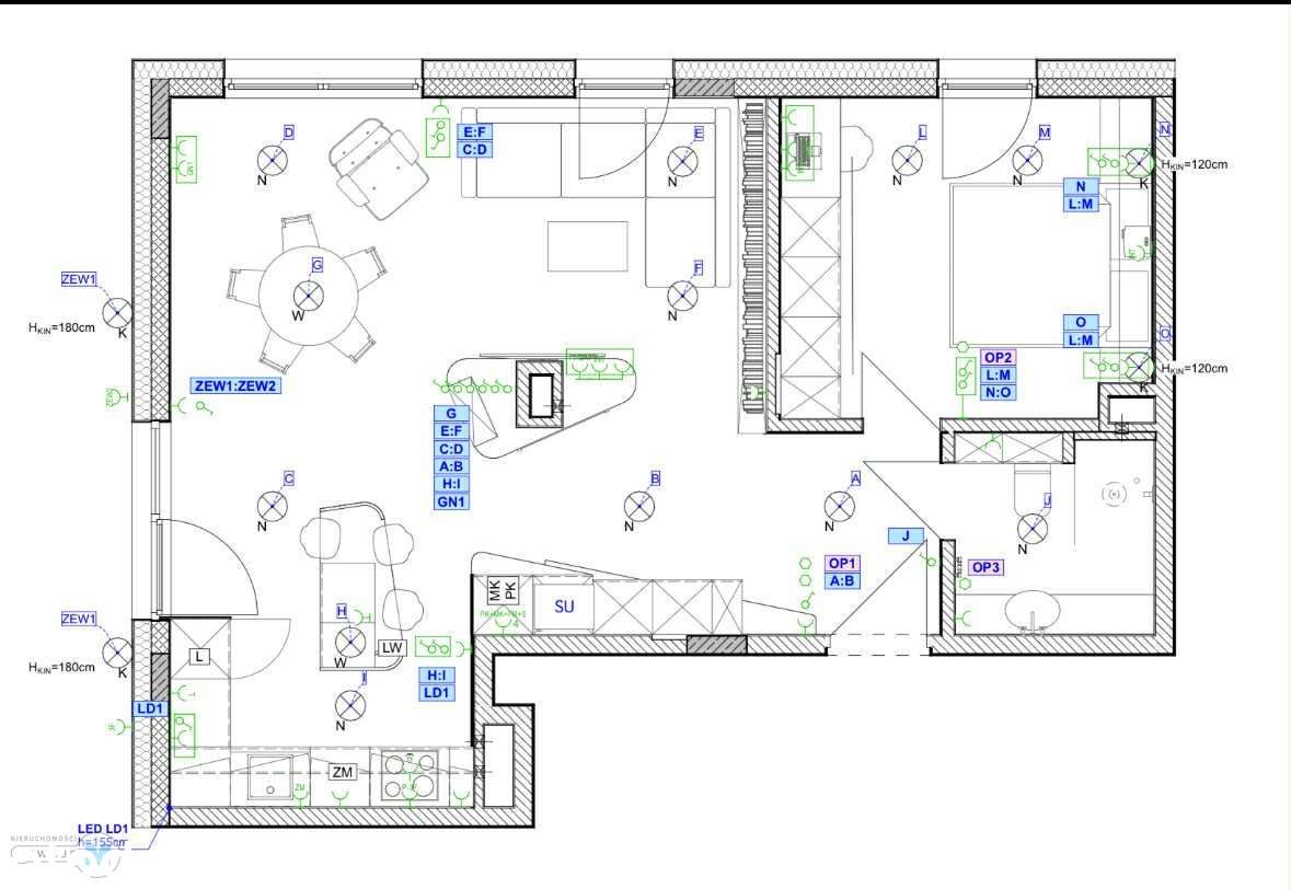Apartament 2 pokoje w samym centrum