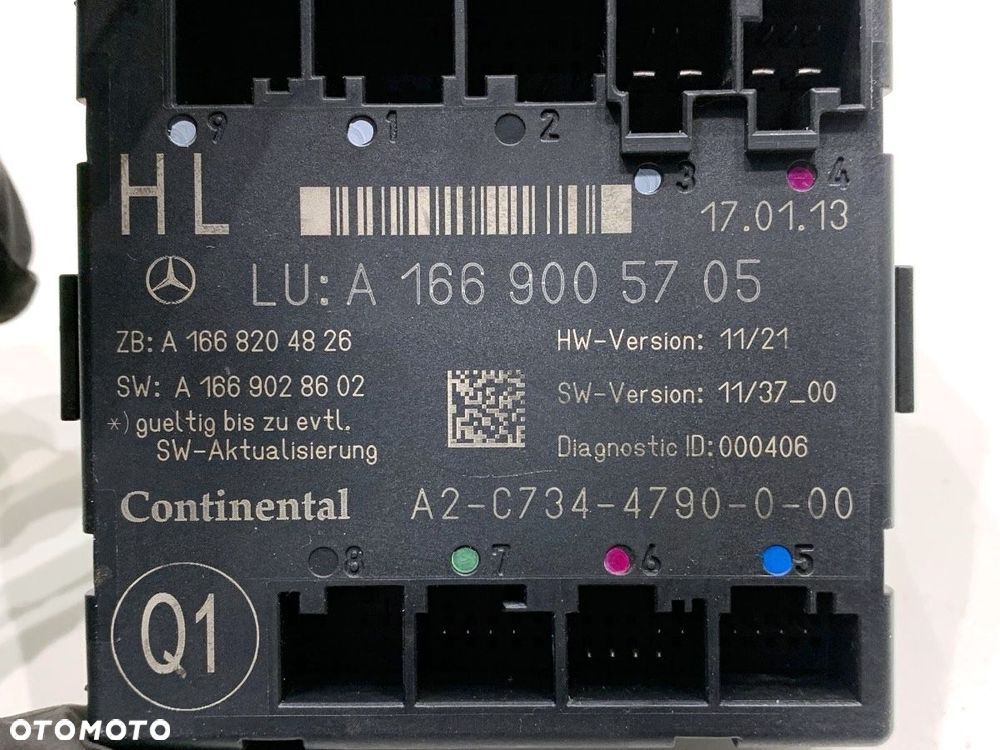 MODUŁ DRZWI TYŁ LEWY  MERCEDES-BENZ KLASA M (W166) 2011 - 2015 ML 350 BlueTEC 4-matic (166.024) - 4