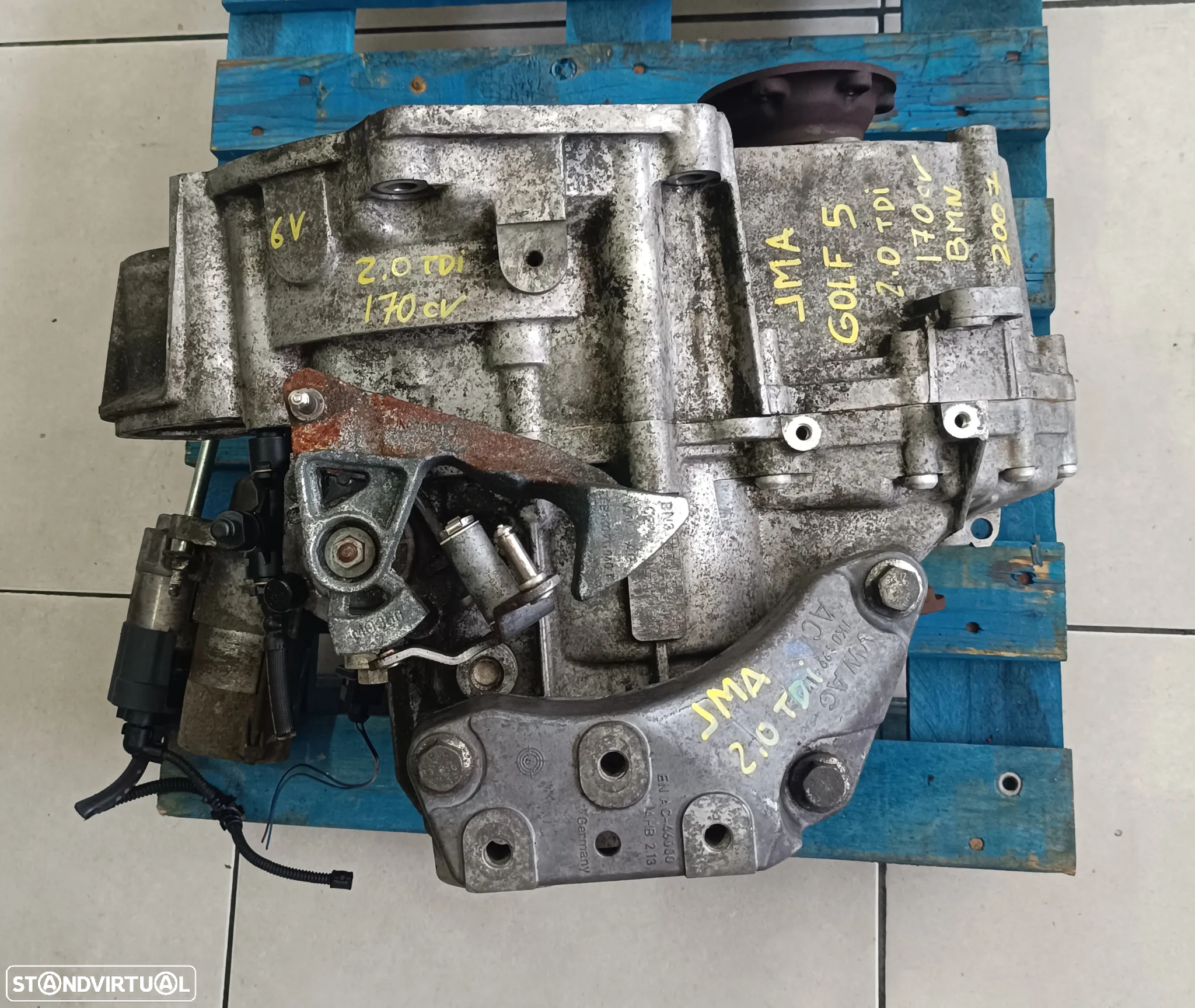 motor Golf V 2.0tdi 170cv BMN- seat leon FR - caixa velocidades 6v ref: JMA - 9