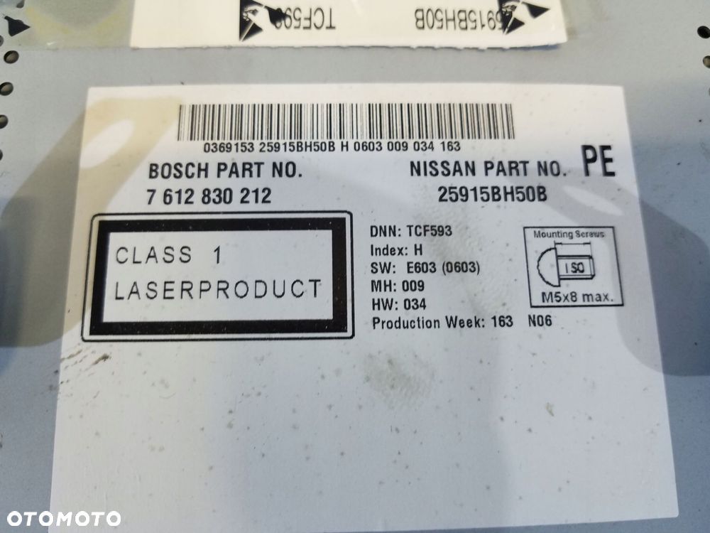radio cd nawigacja nissan note i e11 lift 25915bh50b - 4