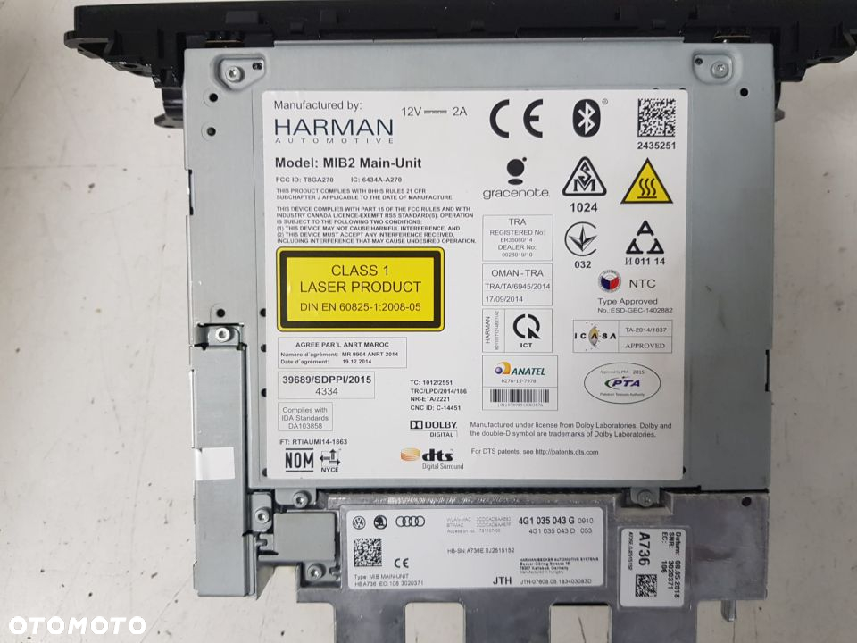AUDI A6 S6 A7 S7 CZYTNIK MULTIMEDIA  MMI 4G1035043G - 2