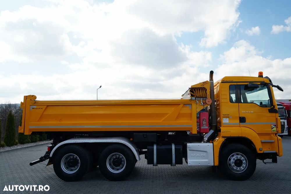 MAN TGS 33.440 / 6X4 / BASCULĂ 3 LATE / 2x REMORCĂ HIDRODOXICĂ / MEILLER KIPPER / MANUALĂ - 13