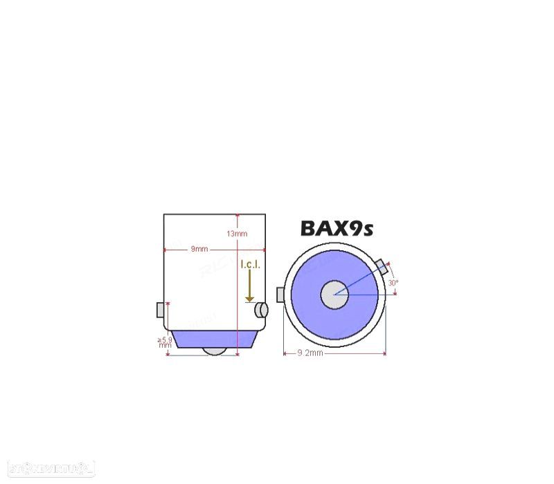 LÂMPADA LED CANBUS H6W BAX9S - 1