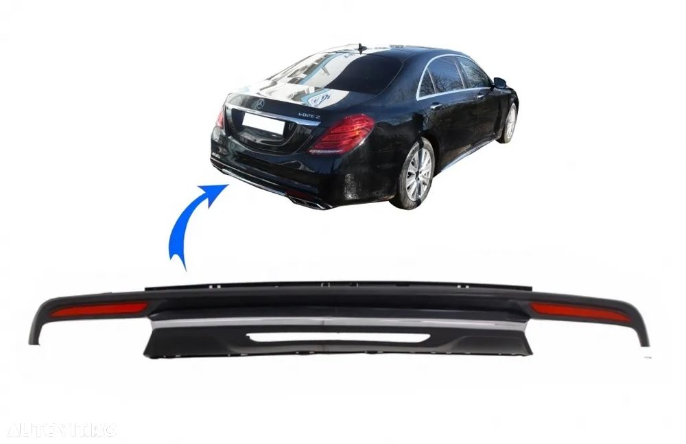 Difuzor Bara Spate compatibil cu Mercedes Clasa S W222 Sport Line (2013-06.2017) S63 Design - 5