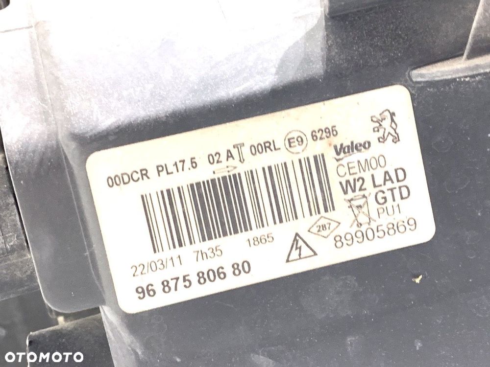 REFLEKTOR LEWY PRZÓD XENON  PEUGEOT 508 SW I (8E_) 2010 - 2018 2.0 HDi 103 kW [140 KM] olej - 6