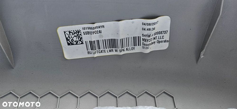Chrysler Pacifica 2016- Tapicerka bagażnika Boczek bagażnika 5SB97PD2AI - 12