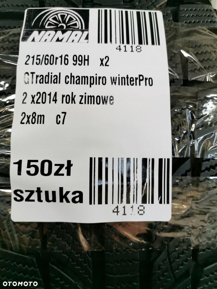 215/60R16 GT radial zimowe 8mm 4118 - 8
